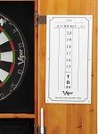 Viper Metropolitan Solid Wood Cabinet & Sisal/Bristle Dartboard Ready-to-Play Bundle: Premium Set (Razorback Dartboard and Darts), Oak Finish