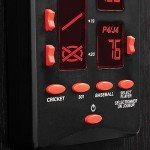 EastPoint Sports Tournament Bristle Dartboard and Easy Hang Cabinet with Electronic Scoreboard and 6 Steel Tip Darts