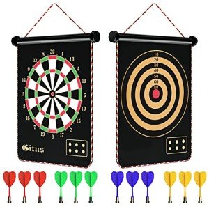 Gitus Magnetic Dart Board Indoor Outdoor Games for Kids with 12 Darts, Gifts for Teenage Boys Teen Boys Gifts Ideas Toys Gifts for 8 9 10 11 12 13 Year Old Boys Game Room Decor
