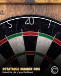 Yirinatek Sisal Dart Board Cabinet Sets, Decorative Dart Boards for Adults [12*Steel Darts] - Wooden Dartboard Cabinet with Integrated Scoreboard for Family Game Rooms (Vintage)