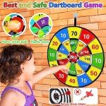 Dart Board for Kids Ages 4-8 - 29" Double-Sided Dart Board with Sticky Balls and Darts,Boys Toys for Ages 8-13,Valentines Day Gifts for 7 8 9 10 11 12 13 14 Year Old, Indoor/Outdoor Party Game Toys