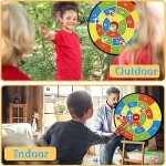 Dart Board for Kids Ages 4-8 - 29" Double-Sided Dart Board with Sticky Balls and Darts,Boys Toys for Ages 8-13,Valentines Day Gifts for 7 8 9 10 11 12 13 14 Year Old, Indoor/Outdoor Party Game Toys