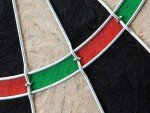 Viper Stadium Cabinet & Shot King Sisal/Bristle Dartboard Ready-to-Play Bundle: Premium Set (Shot King Dartboard, Darts, Shadow Buster and Throw Line), Black