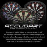 Accudart Mini Dart Dock - 3" Self Healing Sisal Dartboard - Official Mini Replica - Store Your Darts Anywhere - Darts Not Included, Black