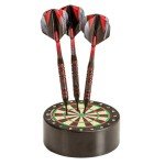 Accudart Mini Dart Dock - 3" Self Healing Sisal Dartboard - Official Mini Replica - Store Your Darts Anywhere - Darts Not Included, Black