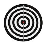 Shot! - DoubleTops Dartboard Game | 2-in-1, Tournament Size | Easy to Hang | Includes 6 Steel Tip Darts | Professional Dart Board, Darts Board Set, Game for Adults, Red, Sisal
