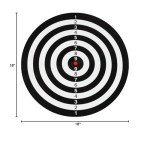 Shot! - DoubleTops Dartboard Game | 2-in-1, Tournament Size | Easy to Hang | Includes 6 Steel Tip Darts | Professional Dart Board, Darts Board Set, Game for Adults, Red, Sisal