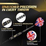 Wefely Darts Metal Tip Set, Darts Plastic Tip, Steel Tip Darts Set, Soft Tip Darts, Professional Darts for Dartboard, 6 pcs 18 Grams