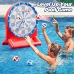 iPlay, iLearn Pool Wave Kids Fun Pool Toys, Inflatable Dart Board Water Games, Swimming Pool Floats, Beach Yard Outdoor Play, Cool Summer Party Gift for 6 7 8 9 10 12 Year Old Boy Girl Teen Adult-Red