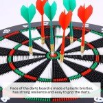 Theefun Safety Dart Board Set -16 Inch Rubber Dartboard Game with 6 Soft Tip Darts for Men Women, Party, Office Family Leisure Sport