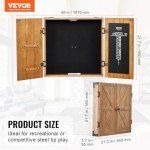 VEVOR Dartboard Cabinet, Solid Wood Dartboard Cabinet Set, Official Size Hideaway Cabinet with Socreboard and Accessories, Features Easy Assembly, Perfect for Cricket Games (Dartboard Not Included)