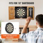 VEVOR Dartboard Cabinet, Solid Wood Dartboard Cabinet Set, Official Size Hideaway Cabinet with Socreboard and Accessories, Features Easy Assembly, Perfect for Cricket Games (Dartboard Not Included)