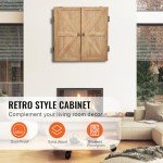 VEVOR Dartboard Cabinet, Solid Wood Dartboard Cabinet Set, Official Size Hideaway Cabinet with Socreboard and Accessories, Features Easy Assembly, Perfect for Cricket Games (Dartboard Not Included)