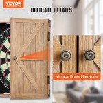 VEVOR Dartboard Cabinet, Solid Wood Dartboard Cabinet Set, Official Size Hideaway Cabinet with Socreboard and Accessories, Features Easy Assembly, Perfect for Cricket Games (Dartboard Not Included)