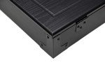 HAN'S DELTA Professional Bristle Dartboard Cabinet Set, Metal Corner Reinforcement, Regulation Steel Tip Dartboard, Includes 6 Steel Tip Darts and Scoreboards (Black)
