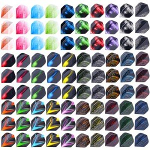 KALIONE 90Pcs Dart Flights Standard Dart Flights Durable PET Dart Flights for Soft Tip Steel Tip(Color B)