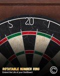 Yirinatek Sisal Dart Board Cabinet Sets, Decorative Dart Boards for Adults [12*Steel Darts] - Wooden Dartboard Cabinet with Integrated Scoreboard for Family Game Rooms (Coffee)