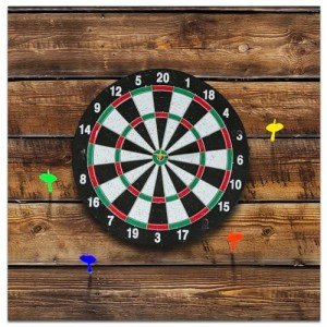 Hahafelt Felt Wood Grain Dart Board Wall Protectors Square Dart Board Backing Tiles Dartboard Backboard Cork Backboard Alternative(Grain,24 x 24 x 0.5 Inch)
