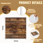 Hahafelt Felt Wood Grain Dart Board Wall Protectors Square Dart Board Backing Tiles Dartboard Backboard Cork Backboard Alternative(Grain,24 x 24 x 0.5 Inch)