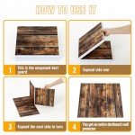 Hahafelt Felt Wood Grain Dart Board Wall Protectors Square Dart Board Backing Tiles Dartboard Backboard Cork Backboard Alternative(Grain,24 x 24 x 0.5 Inch)