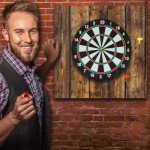Hahafelt Felt Wood Grain Dart Board Wall Protectors Square Dart Board Backing Tiles Dartboard Backboard Cork Backboard Alternative(Grain,24 x 24 x 0.5 Inch)