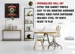 THOUSAND OAKS BARREL CO. | Personalized Dart Board Cabinet Set for Adults with 6 Steel Tip Darts (Cigar Lounge Dartboard)