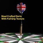 THOUSAND OAKS BARREL CO. | Personalized Dart Board Cabinet Set for Adults with 6 Steel Tip Darts (Cigar Lounge Dartboard)