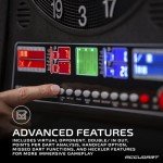Accudart Apollo Electronic Dartboard Cabinet - 38 Game Modes - 137 Game Variations - Advanced Features - Colorful Backlit Scoring - Cricket X/O Scoring - Integrated Black Woodgrain Doors