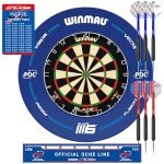 WINMAU Blade 6 PDC Dartboard Surround Set with Darts Oche Stripe and Checkout Card