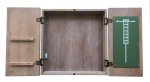 Howard Knox Farmhouse Rustic Barn Darboard Cabinet w/Chalkboard & Dart Holders