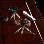 Barrington Billiards Chatham Wood Dartboard Cabinet With 18” Bristle Dartboard and Steel Tip Dart Set