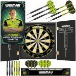 WINMAU Michael Van Gerwen MvG Cabinet Set Including Dartboard, Cabinet, Darts and Accessories