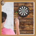 Hahafelt Felt Wood Grain Dart Board Wall Protectors Square Dart Board Backing Tiles Dartboard Backboard Cork Backboard Alternative(Grain,36 x 24 x 0.5 Inch)