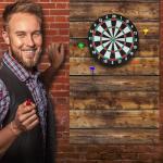 Hahafelt Felt Wood Grain Dart Board Wall Protectors Square Dart Board Backing Tiles Dartboard Backboard Cork Backboard Alternative(Grain,36 x 24 x 0.5 Inch)
