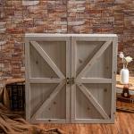 Colingmill Barn Style Dart Board Cabinet Only 24 Inch Barnwood Dartboard Case Cabinet Only with Doors Scoreboard Two Built-in Dart Holders, Dartboard Not Included(Wooden Color)