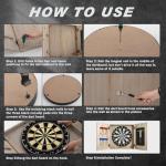 Colingmill Barn Style Dart Board Cabinet Only 24 Inch Barnwood Dartboard Case Cabinet Only with Doors Scoreboard Two Built-in Dart Holders, Dartboard Not Included(Wooden Color)
