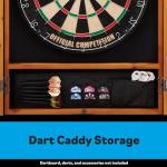 Viper Metropolitan Solid Wood Sisal/Bristle Steel Tip Dartboard Cabinet: Cabinet Only (No Dartboard), Oak Finish