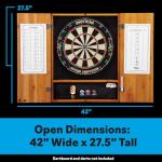 Viper Metropolitan Solid Wood Sisal/Bristle Steel Tip Dartboard Cabinet: Cabinet Only (No Dartboard), Oak Finish