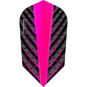 Harrows Quantum Dart Flights - 100 Micron - Slim - 3D Effect - 5 Sets (15) (Pink)