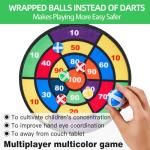 moopok Large Size 16in 2in1 Magnetic Dart Board for Kids and Adult,with 12 Magnetic Darts+12Sticky Balls,Safe Dart Game Set for 3-12 Year Old Kids and Adults,Fun Family Game Friends Gifts