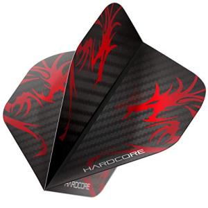RED DRAGON Hardcore 2D Holographic Dragon Extra Thick Standard Dart Flights - 3 Sets Per Pack (9 Dart Flights in Total)
