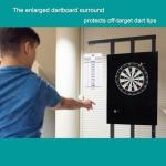 Afumazi Extended Dartboard Surround, Large Dart Board Wall Protector with Scoreboard for Home Bar Game Room