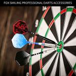 FOX SMILING Dart Flights Accessories Set, 120PCS(20 Designs) Standard Shape Durable PET Replacement Skull Dart Feather Tail Wing 120 Micron for Steel Tip Dart and Soft Tip Darts (120PCS)