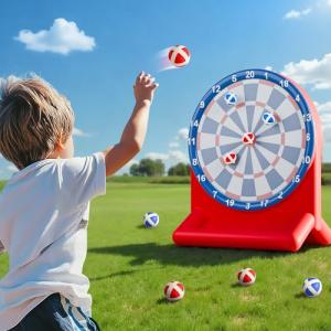 iPlay, iLearn Pool Wave Kids Fun Pool Toys, Inflatable Dart Board Water Games, Swimming Pool Floats, Beach Yard Outdoor Play, Cool Summer Party Gift for 6 7 8 9 10 12 Year Old Boy Girl Teen Adult-Red