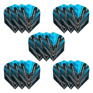 Harrows SUPERGRIP Ultra Flights| Set of x5 Premium Extra Strong Dart Flight Bag (15 Flights) (Blue)