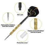 Accmor Metal Tip Darts, Steel Tip Darts, Professional Metal Darts, Darts Metal Tip Set, Metal Darts for Dartboard,18 pcs ﻿