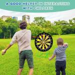 Large Dart Board for Kids with Stand, Double Sided Kids Dart Board with 12 Sticky Balls and Darts,Family Party Party Supplies for Kids, Gift for Boys Toddlers 3 4 5 6 7+ Year Old Birthday Christmas