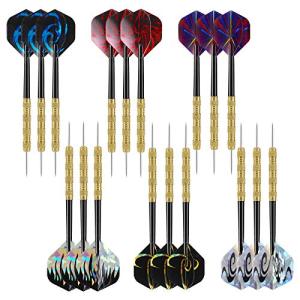 Accmor Metal Tip Darts, Steel Tip Darts, Professional Metal Darts, Darts Metal Tip Set, Metal Darts for Dartboard,18 pcs ﻿