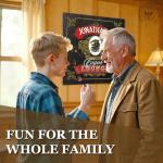 THOUSAND OAKS BARREL CO. | Personalized Dart Board Cabinet Set for Adults with 6 Steel Tip Darts (Cigar Lounge Dartboard)