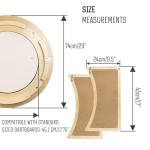 Dart Board Cabinet Surround with Built in LED Light, Includes 2 x Chalkboards and Chalkboard Pen in (Gray Version - Cabinet ONLY)